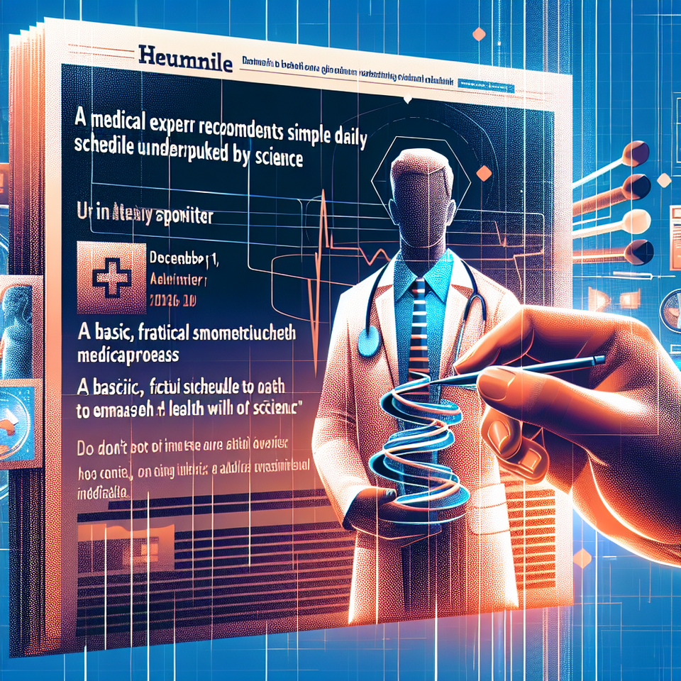 Doctor Shares Simple Daily Schedule to Improve Health Backed by Science