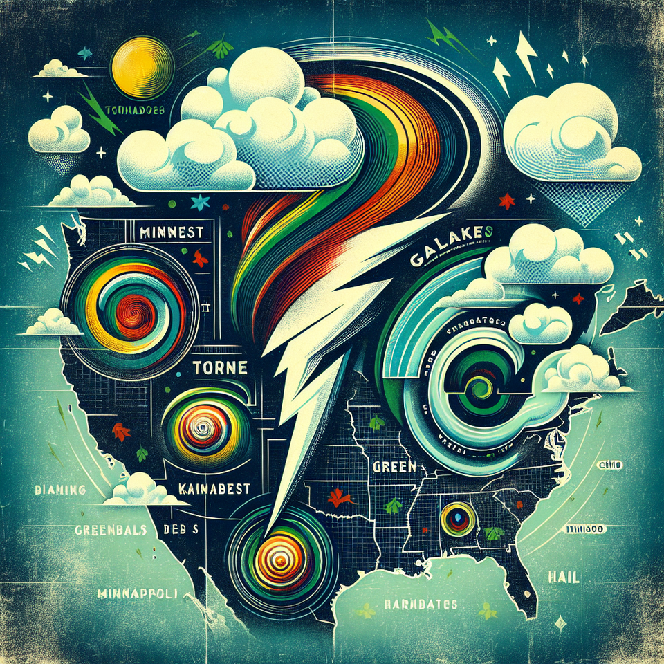 Midwest and Great Lakes Brace for Severe Weather Threats: Large Hail and Tornadoes Forecasted